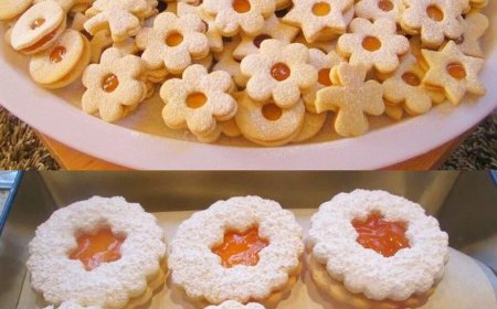Omas Linzer Plätzchen, davon muss ich immer extra viele backen