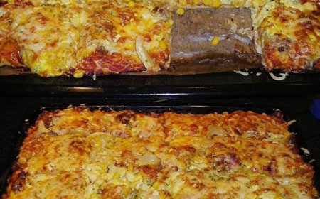 Hackfleisch Pizza mit Sauce Hollandaise