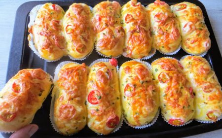 10 Minuten Pizza Brötchen aus dem Backofen