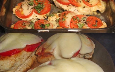 Hähnchenbrustfilet mit Tomate und Mozzarella überbacken