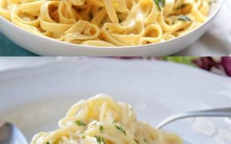 Nudeln in cremiger Knoblauch Käsesauce, blitzschnell zubereitet