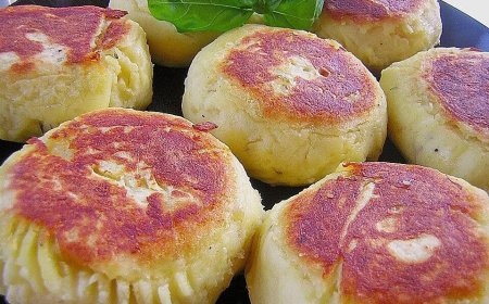 kartoffelfrikadellen gefullt mit schafskase