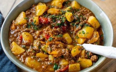 Paprika Kartoffel Pfanne mit Hackfleisch