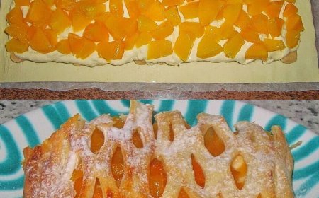 Fruchtig-cremiger Pfirsichstrudel mit Puddingcreme, sowas von lecker