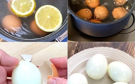 Fügen Sie Zitronensaft hinzu, während Sie Eier zubereiten