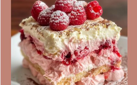 Weißes Schokoladen-Himbeer-Tiramisu