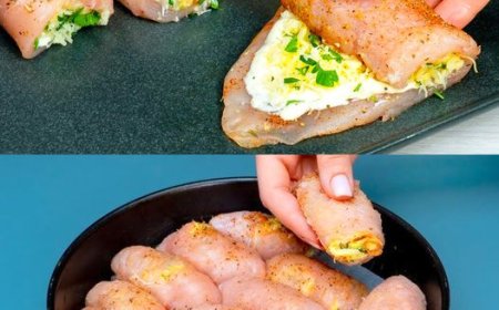 Hähnchen Käse Röllchen die jeder liebt mit nur 4 Zutaten