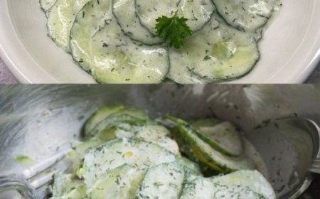Gurkensalat mit Joghurt in 3 Minuten zubereitet