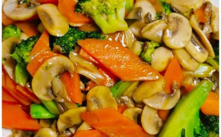 Gebackene Champignons mit Gemuse superschnell