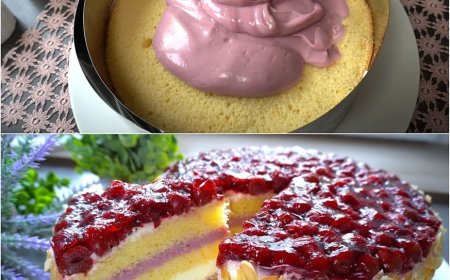 Kirschkuchen! So cremig und unglaublich lecker! Der beste Kuchen