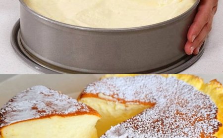 Ultracremiger Quarkkuchen ohne Boden in 5 Minuten im Ofen
