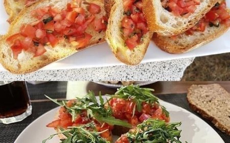 Bruschetta mit Tomaten und Knoblauch