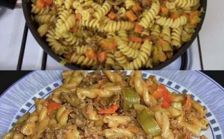 Curryrahm Nudeln mit Hackfleisch