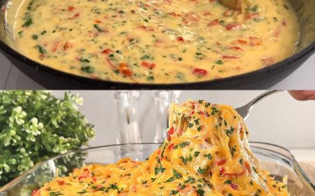 Cremiger Spaghetti-Auflauf aus dem Ofen