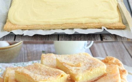 Nachtischkuchen: das Rezept für das toskanische Dessert mit Blätterteig und Vanillesoße