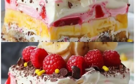 Banane- Himbeer Split Kuchen ohne Backen