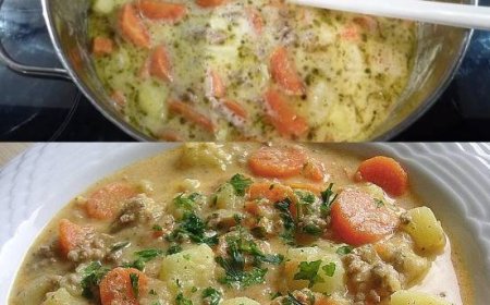 KARTOFFEL-HACKFLEISCH-TOPF MIT SCHMAND UND MÖHREN