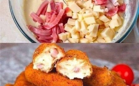 Schinken Käse Krokette, die ich immer essen konnte