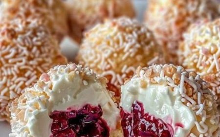 Himbeer Frischkase Kugeln
