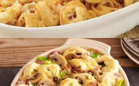 Hähnchen Tortellini Auflauf mit Käse