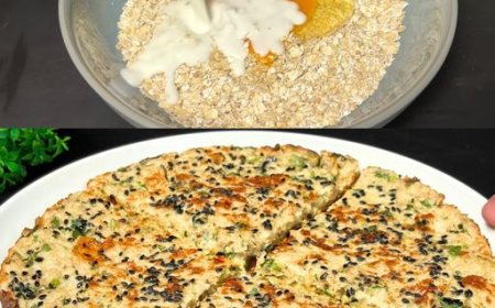 Gesunde Haferflocken-Käse-Pfannkuchen