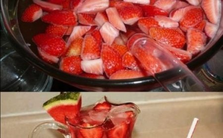 sommerliche erdbeer bowle mit melone