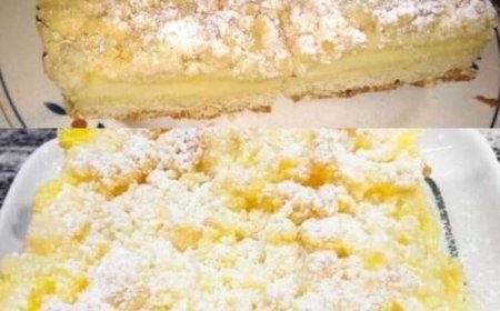 Omas Streuselkuchen mit Vanillepudding