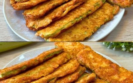 Panierte Zucchini Scheiben mit Parmesan