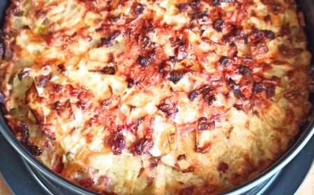 Zwiebelkuchen ohne Boden