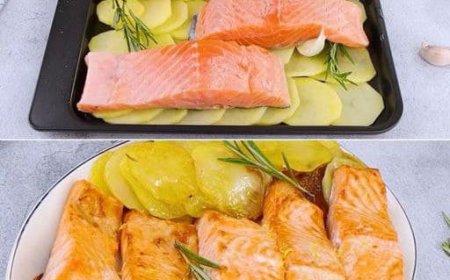 Lachs und Ofenkartoffeln: schnell und einfach