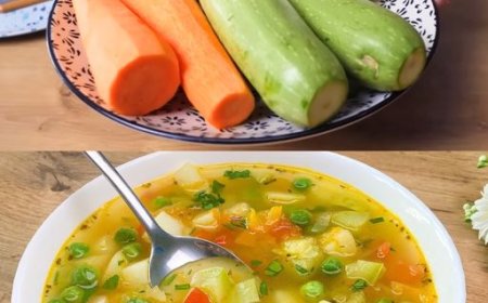Rezept für herzhafte Gemüsesuppe mit Parmesan-Croutons