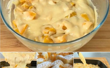 Einfacher Pfirsichkuchen Rezet