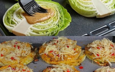 Gebackener Kohl mit Käse und Sahnesauce