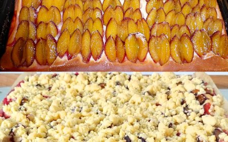 Supersaftiger Pflaumenkuchen vom Blech mit Streuseln