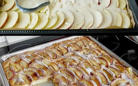 Fantastischer Apfelblechkuchen, schmeckt hervorragend