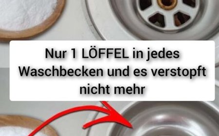 Nur 1 LÖFFEL in jedes Waschbecken und es verstopft nicht mehr