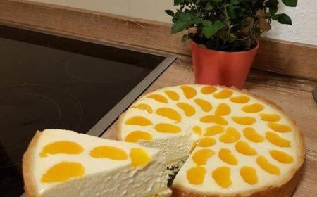 Kässekuchen mit Mandarinen