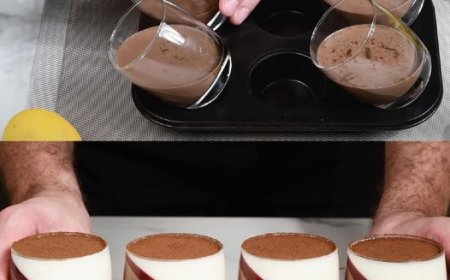 Panna Cotta mit Schokolade und Himbeeren: Einfach und ohne Kochen