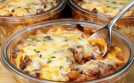 Rezept für den Auflauf von Käsenudeln mit Rindfleisch