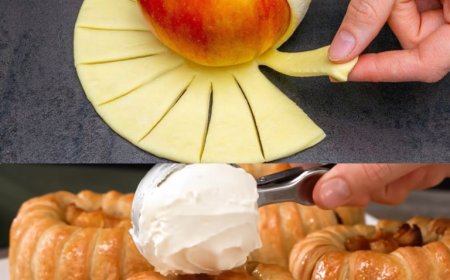 Nehmen Sie 1 Apfel, 400 g Blätterteig und bereiten Sie dieses Dessert in wenigen Minuten