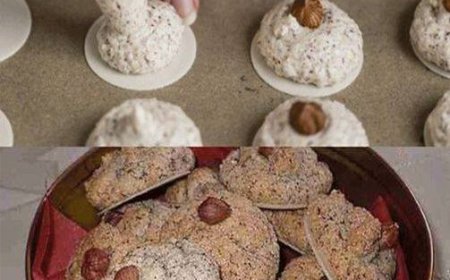 Nussmakronen Rezept, davon muss ich immer extra viele backen