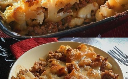 Blumenkohl mit Hackfleisch, mit Suchtfaktor