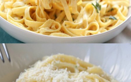 Nudeln in cremiger Knoblauch Käsesauce, blitzschnell zubereitet!