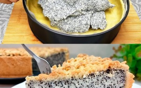 Mohnkuchen mit 250 g Magerquark und 2 Pk Puddingpulver