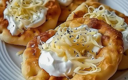Ungarische Langos mit Knoblauch
