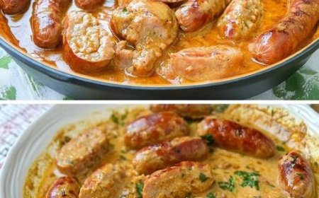 Bratwurst in Zwiebelsauce zum Sattessen soo lecker
