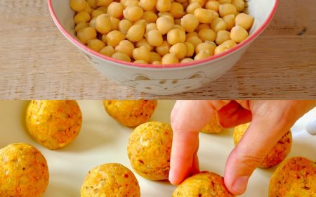 Gebackene Kichererbsen- und Quinoabällchen