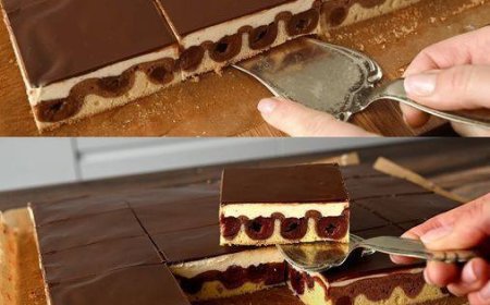 Klassische Donauwelle mit Pudding-Buttercreme