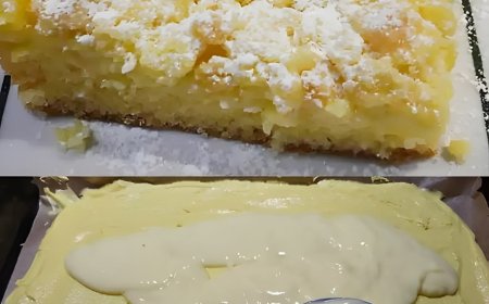 Streuselkuchen mit 2 Packung Vanillepudding und 40 Minuten Backzeit