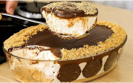 Butterkeks Dessert mit Quark und Sahne